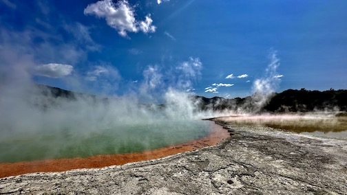 Steaming lake in Waiotapu